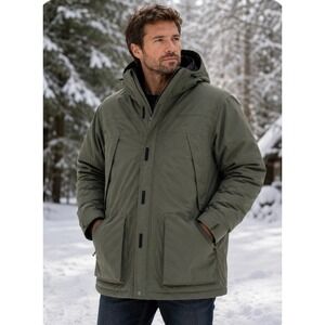 Duluth Trading Co. Insulated Hooded Winter Parka - Green - Men's 3XL Big & Tall